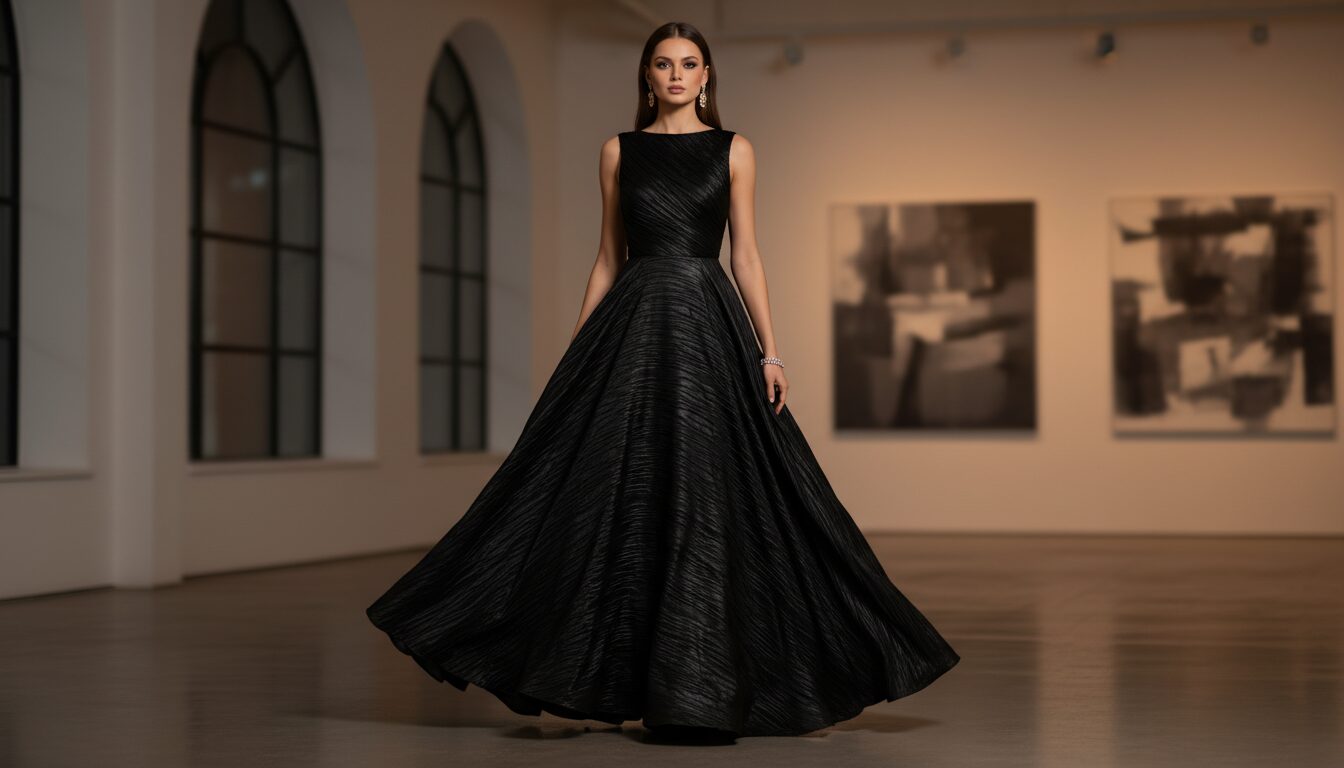 Élégance intemporelle : La robe longue noire idéale pour femme