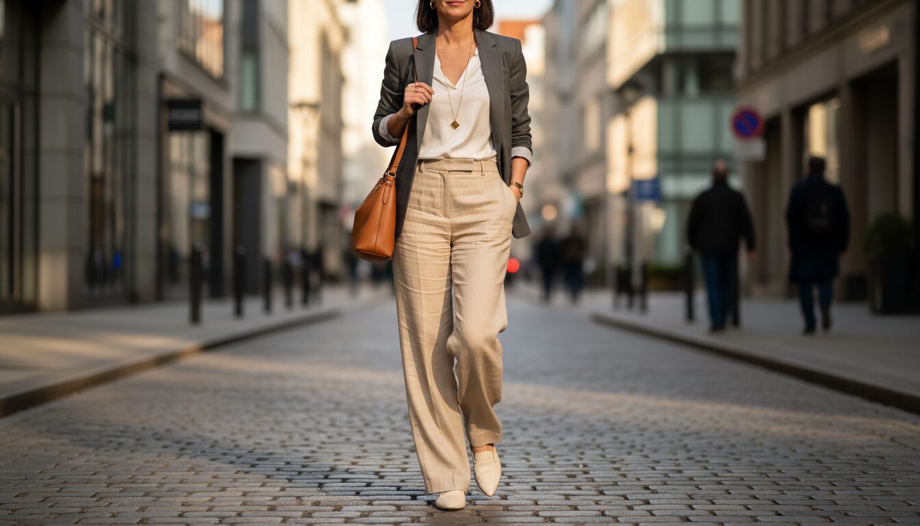 Le pantalon beige : l’indispensable chic et polyvalent pour femme
